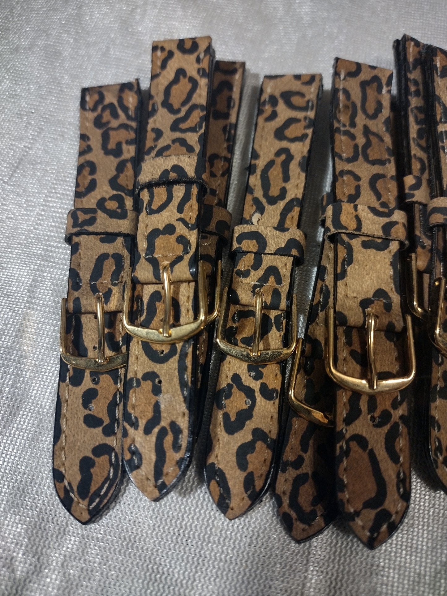 Women's brown leopard watchband 16mm