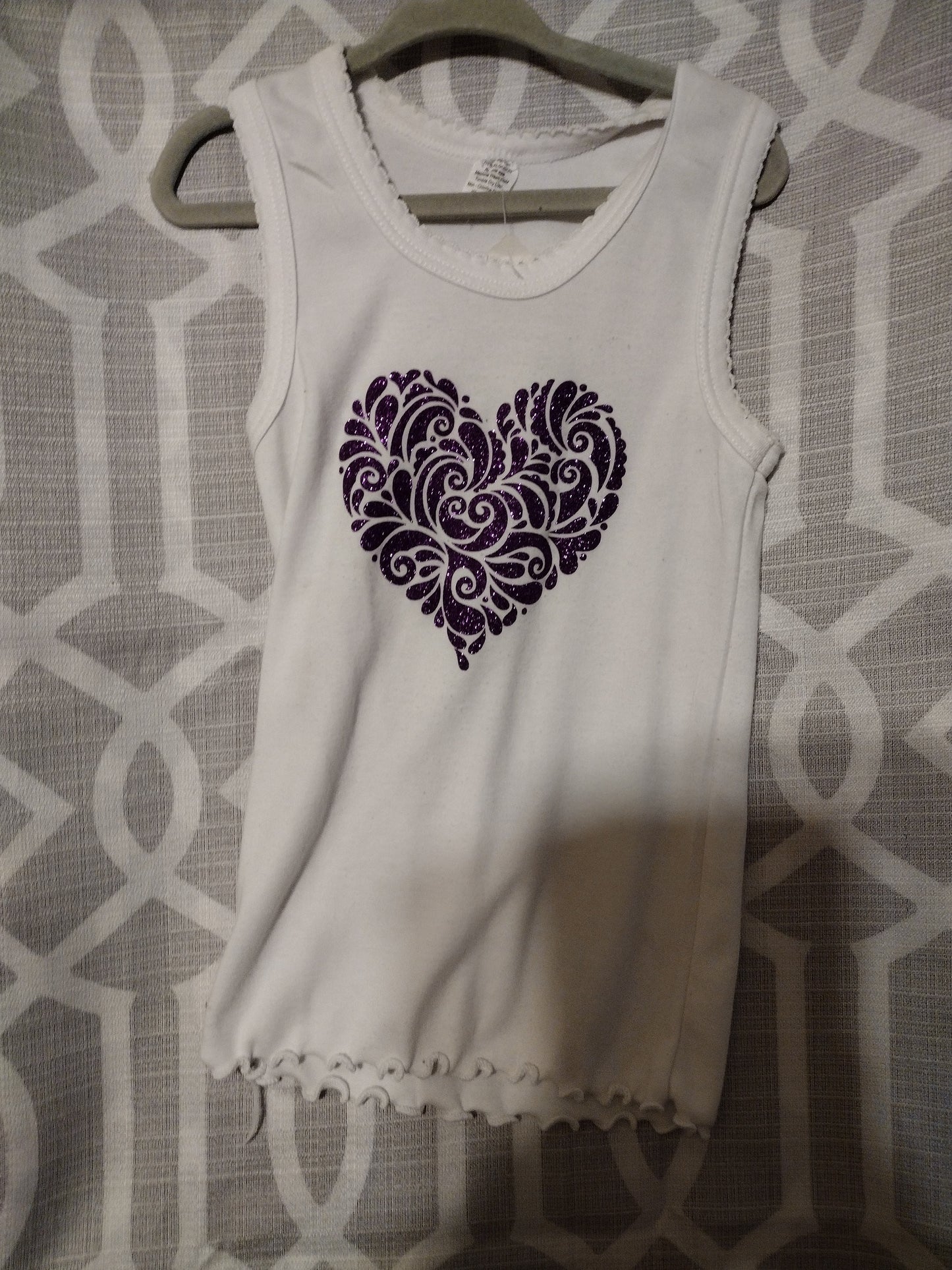 Little girl heart tank top
