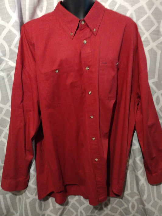 Men red long sleeve shirt size2X