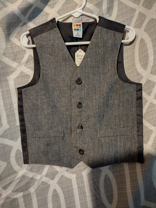 Boys Toddler gray vest 5T