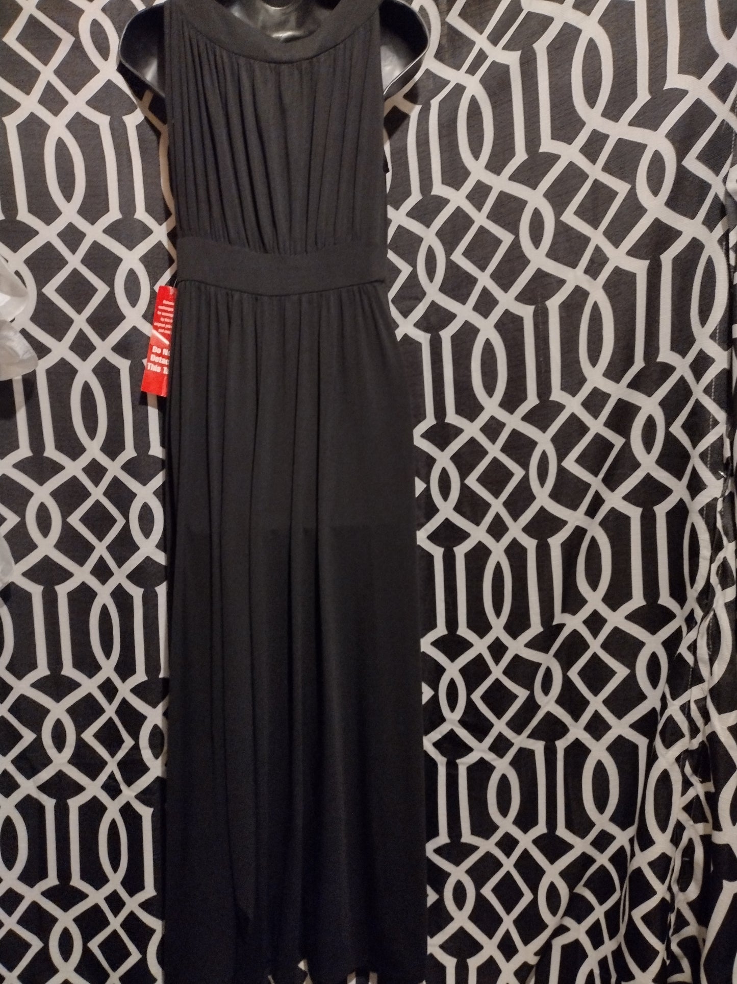 Women black maxi jewel dress size medium