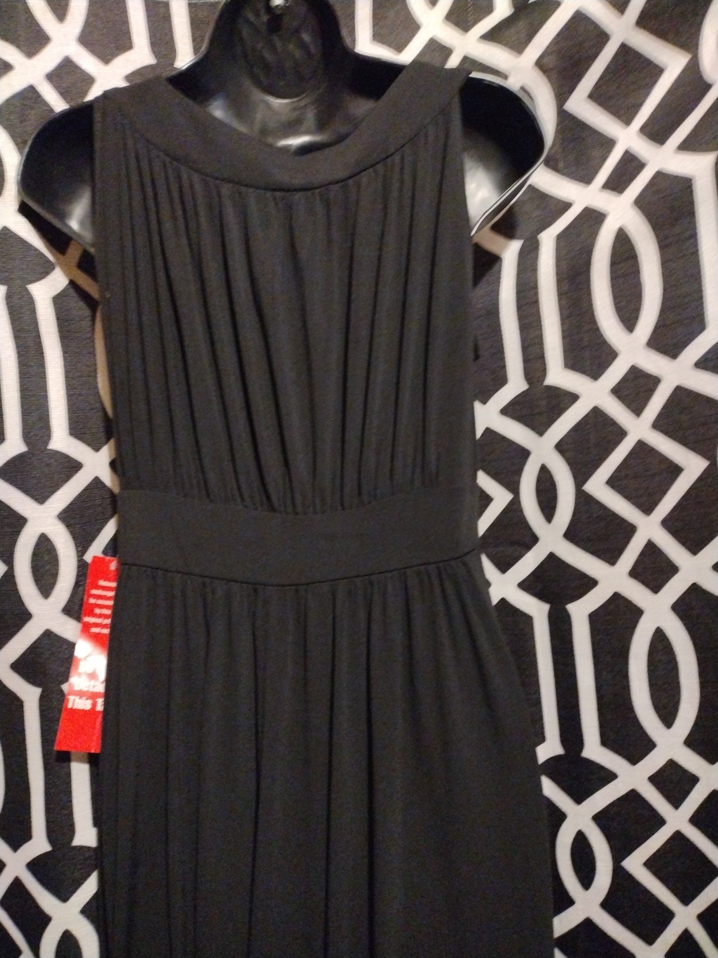 Women black maxi jewel dress size medium