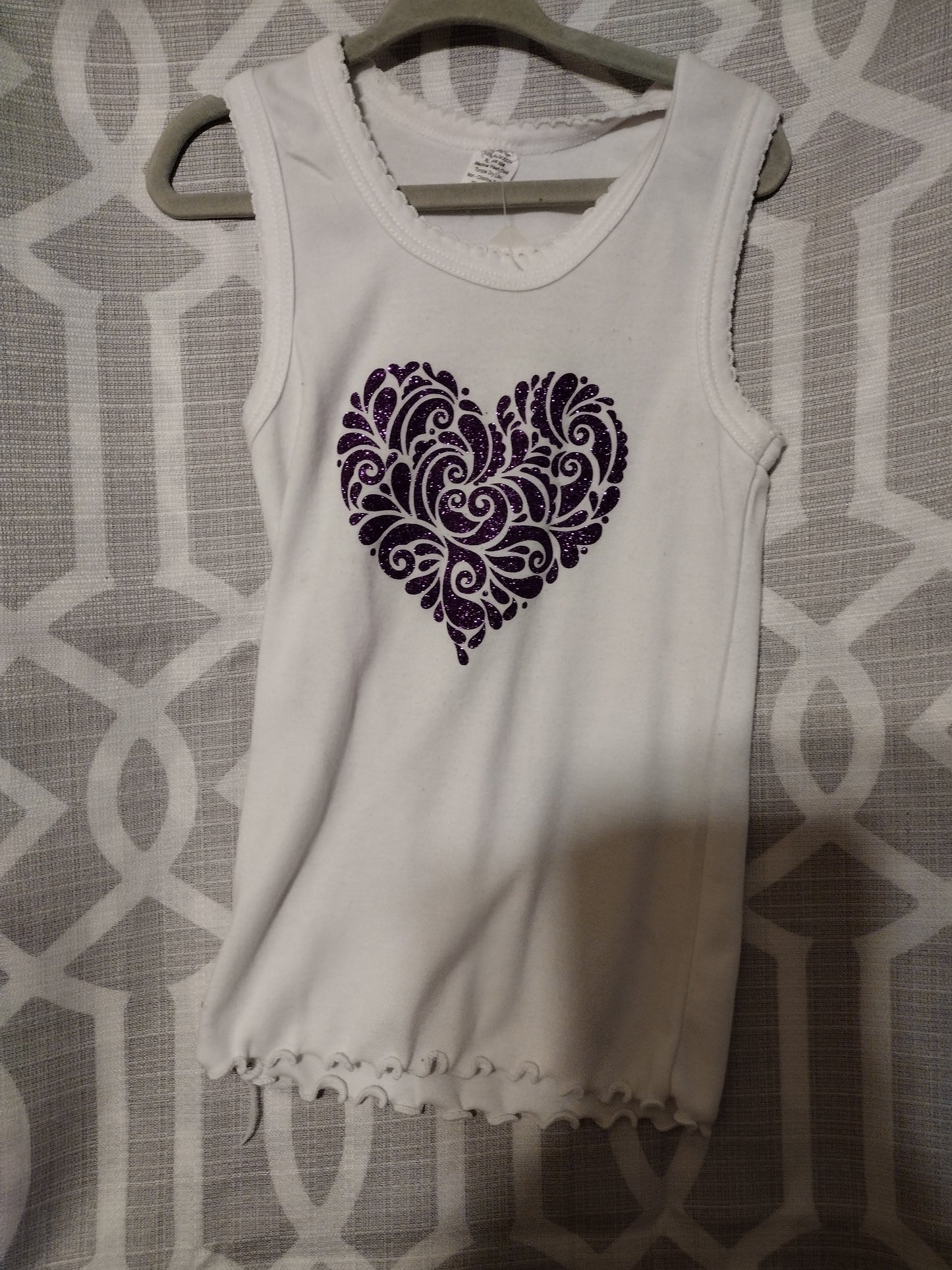 Little girl heart tank top