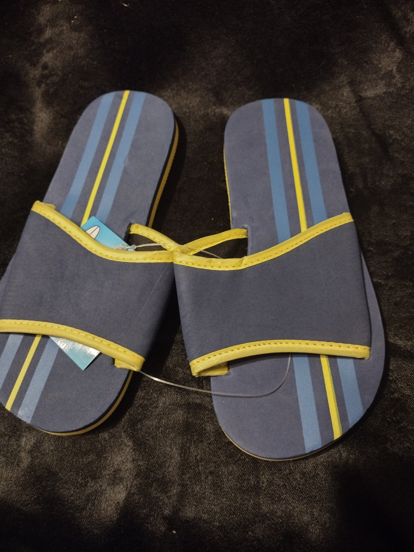 Little Boys blue/yellow sandals