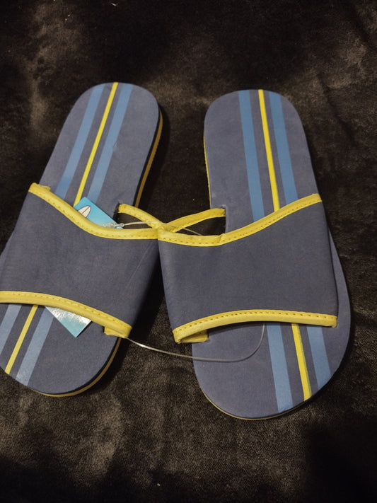 Little Boys blue/yellow sandals