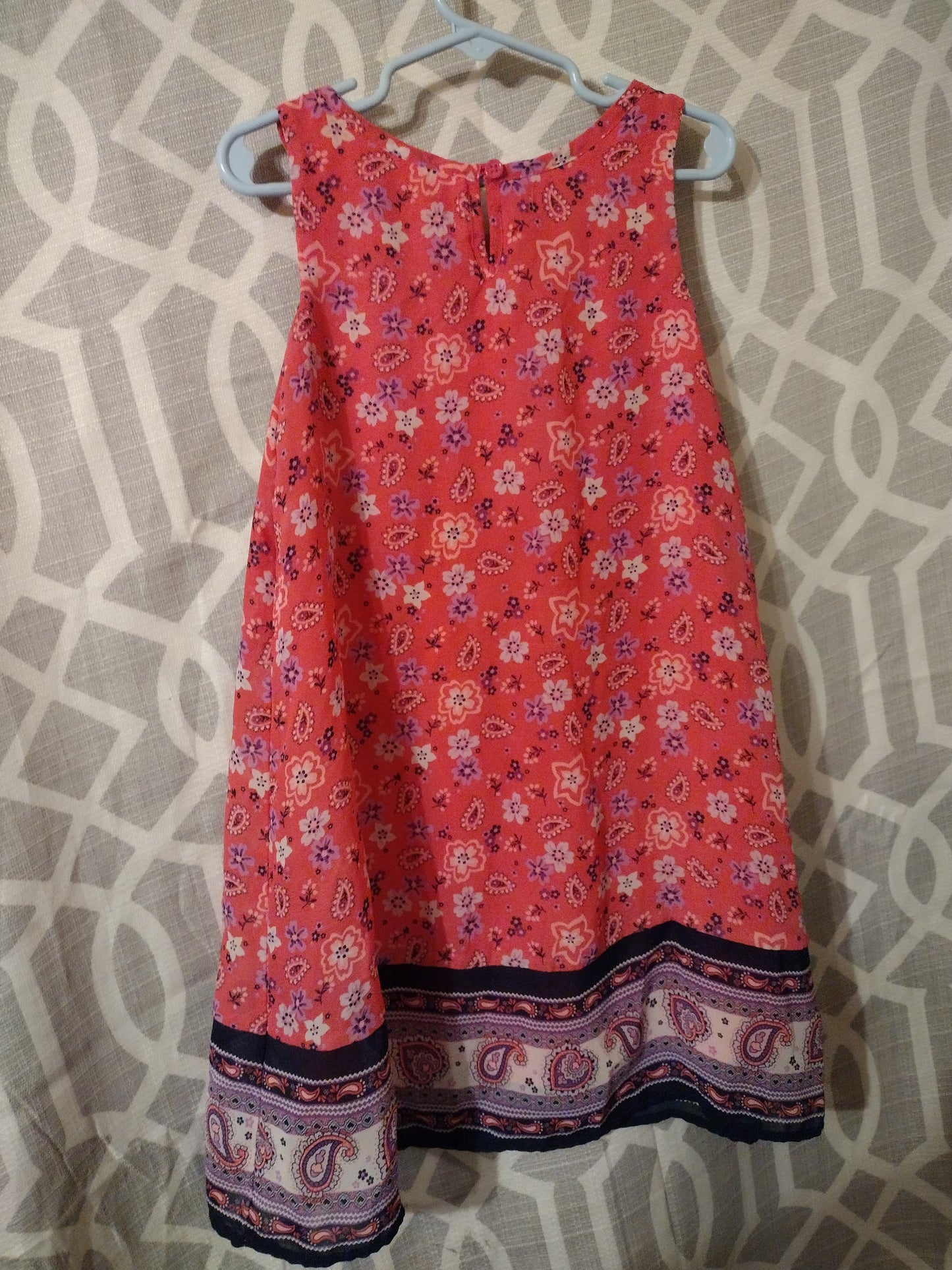 Little girl pink tank dress 6x