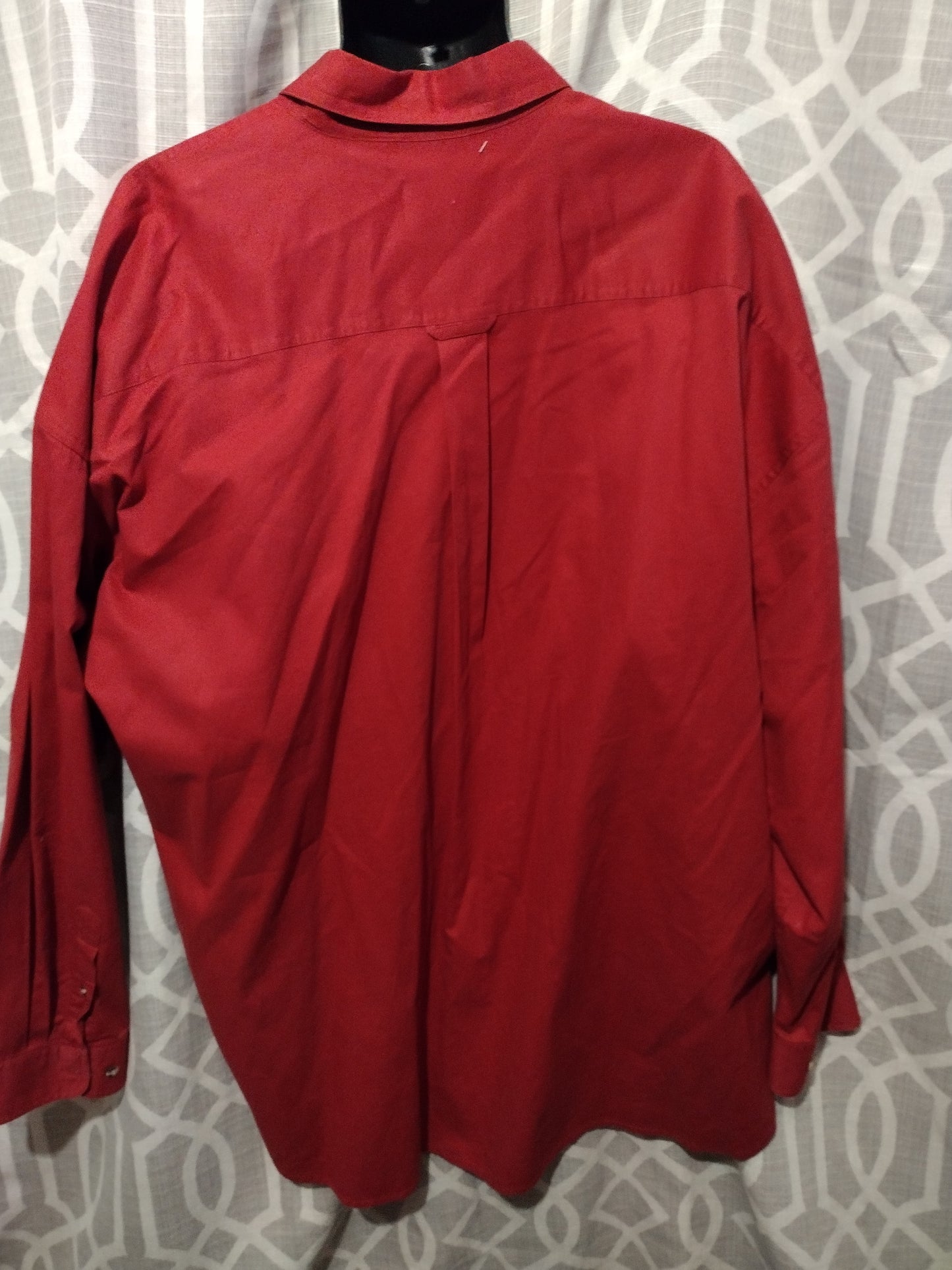 Men red long sleeve shirt size2X