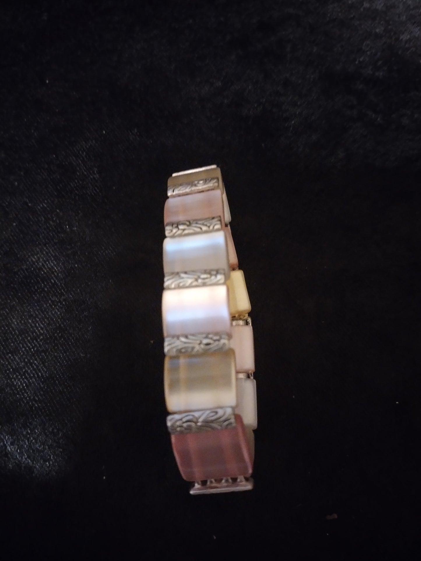 Women's multi color marble stretch bracelet