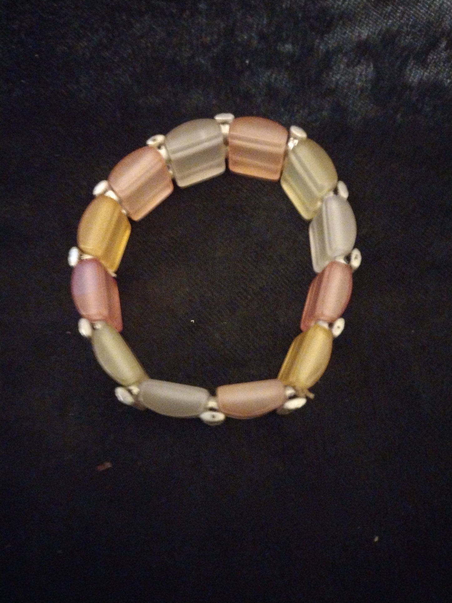 Women's multi color marble stretch bracelet