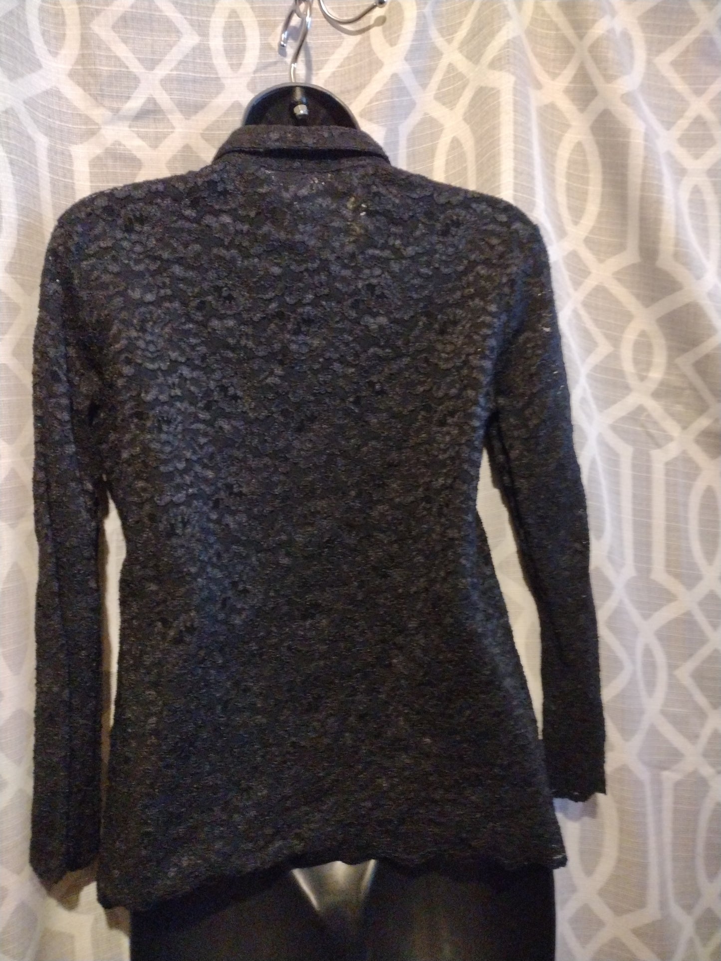 Women's black lace shirt size small