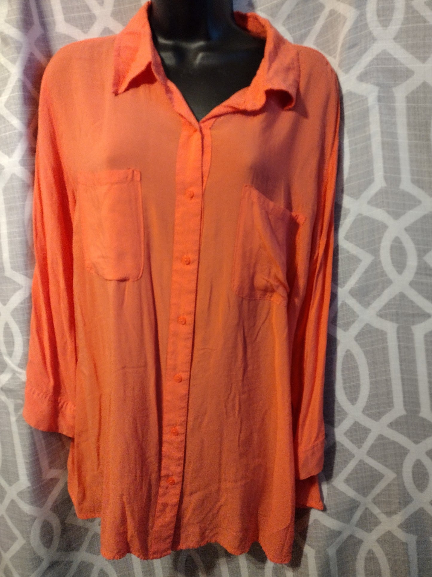 Women's orange shirt size large