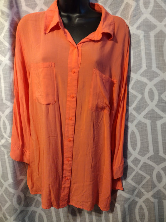 Women's orange shirt size large