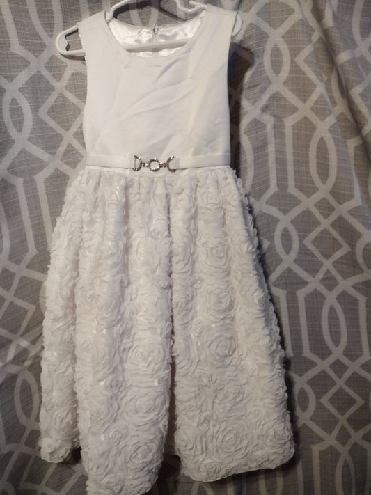 Little girl white dress 6X
