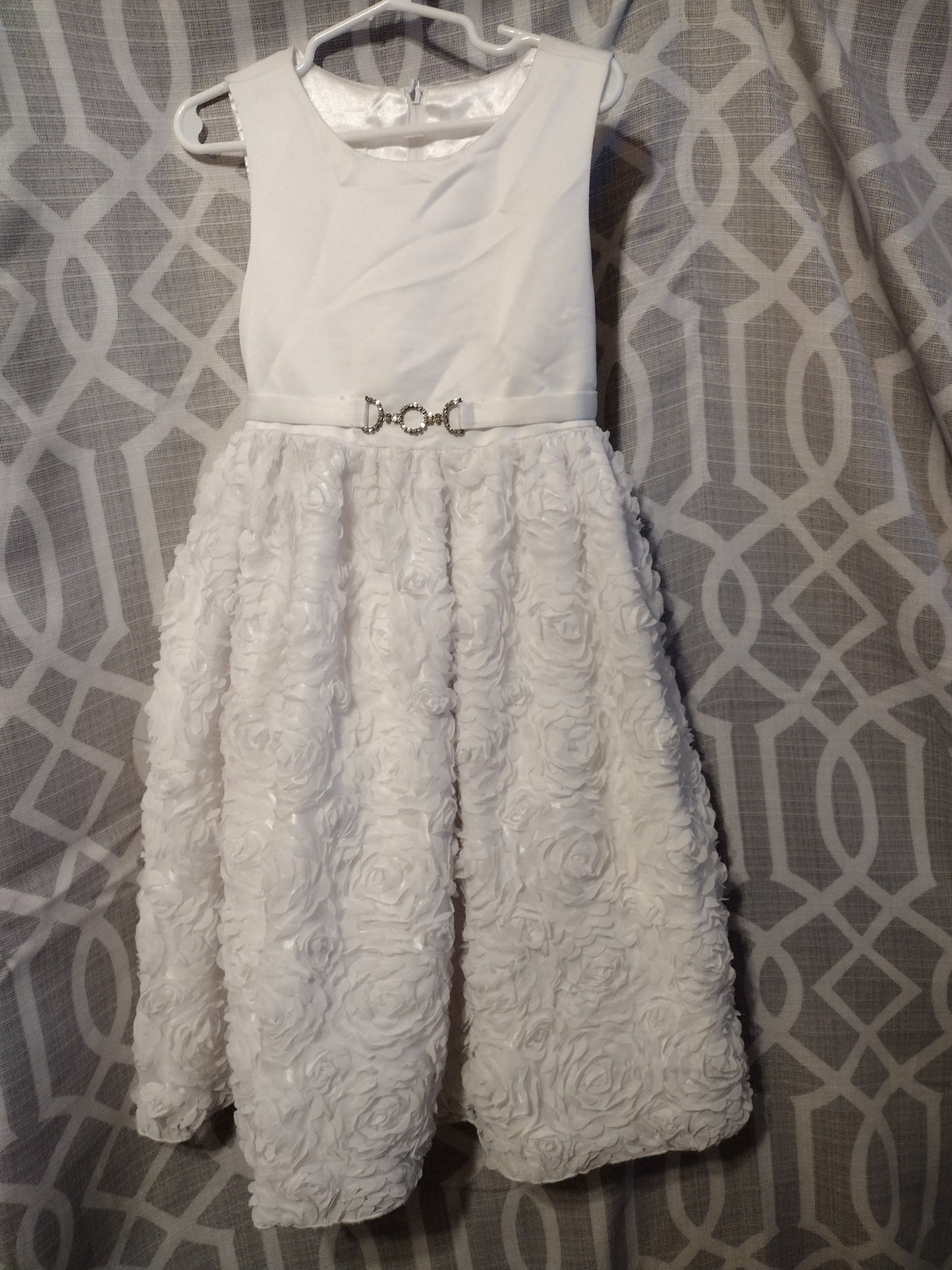 Little girl white dress 6X