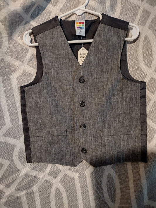 Boys Toddler gray vest 5T