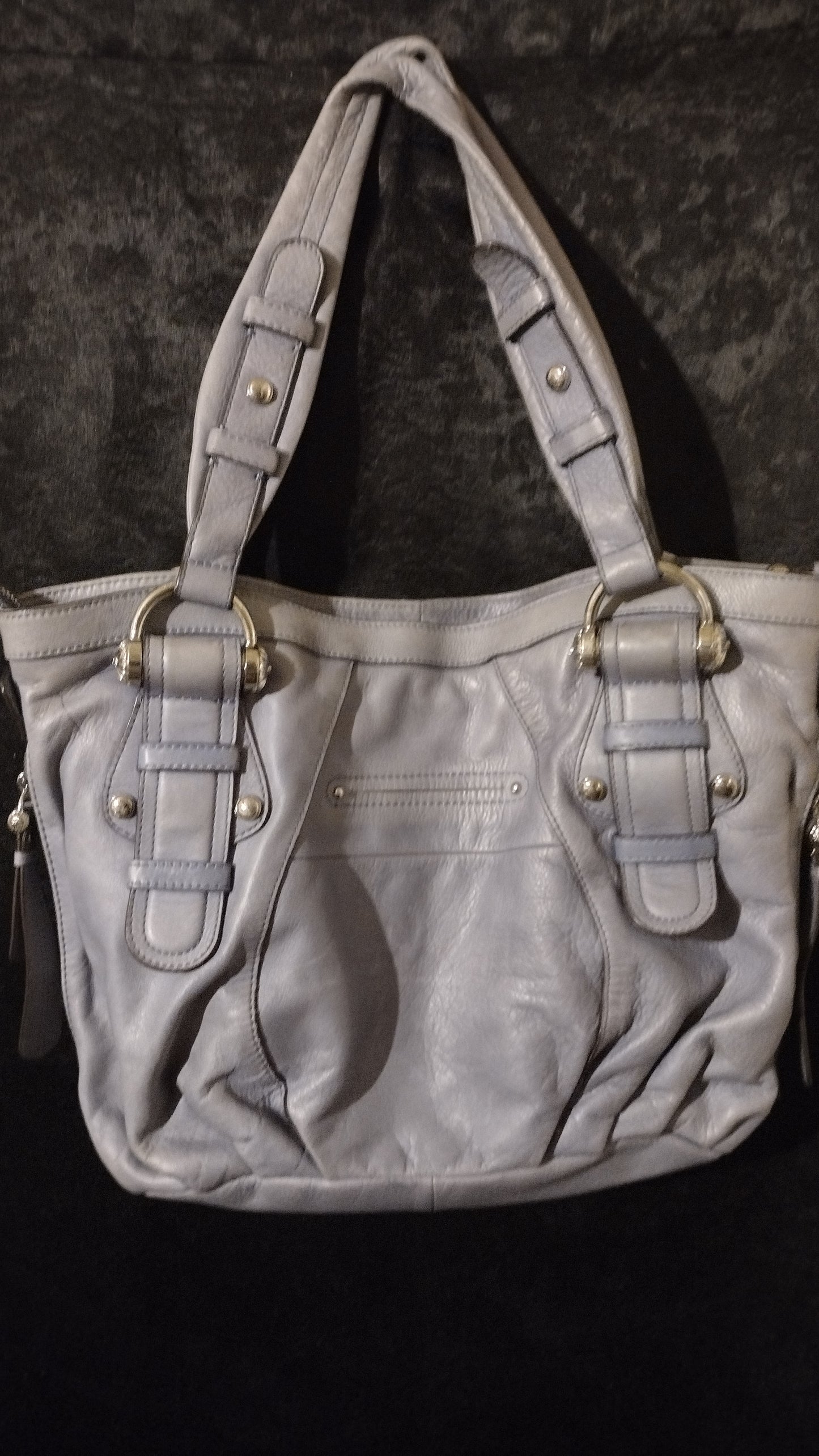 Women's lavender leather handbag