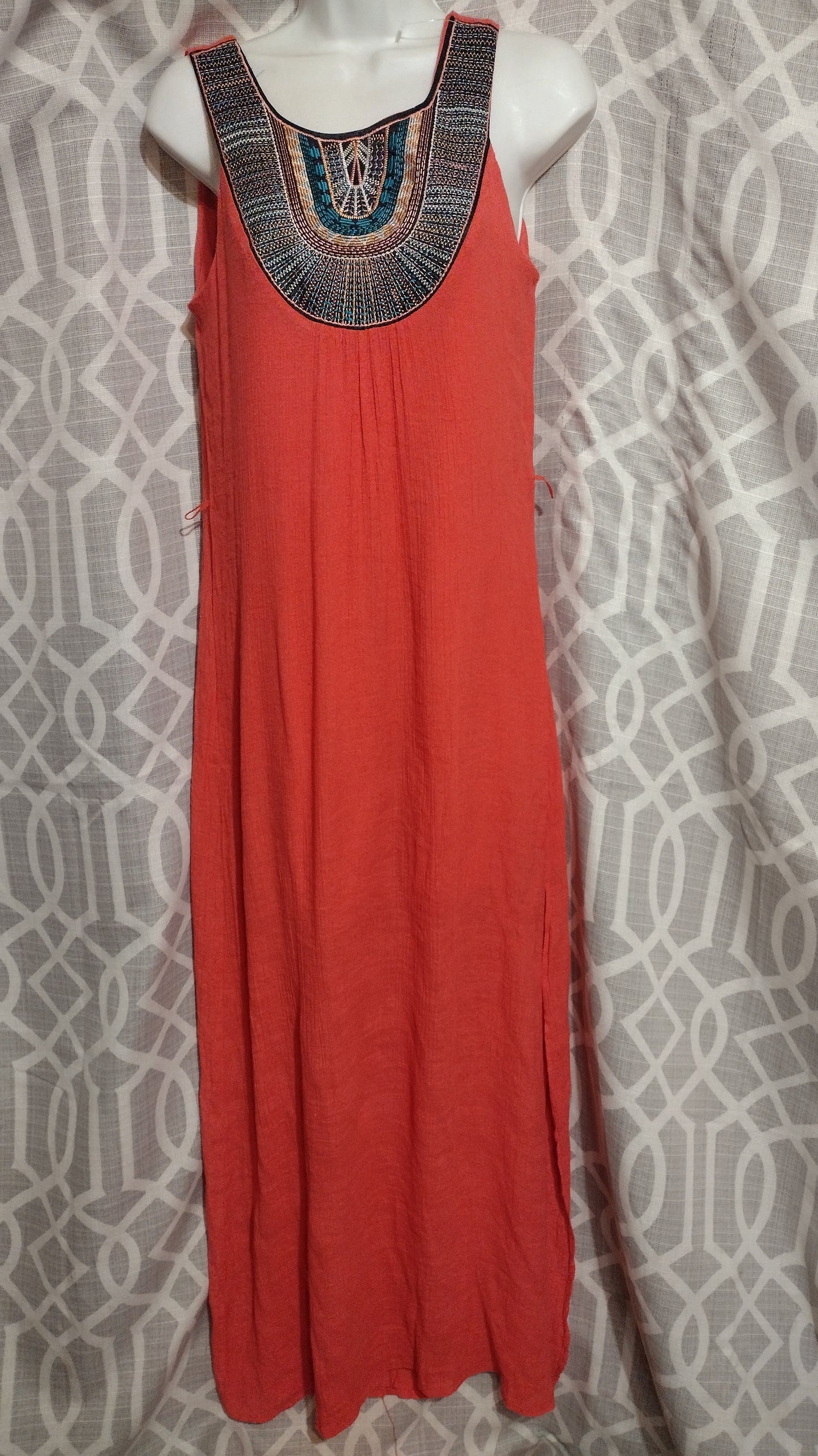 Women maxi orange dress size small