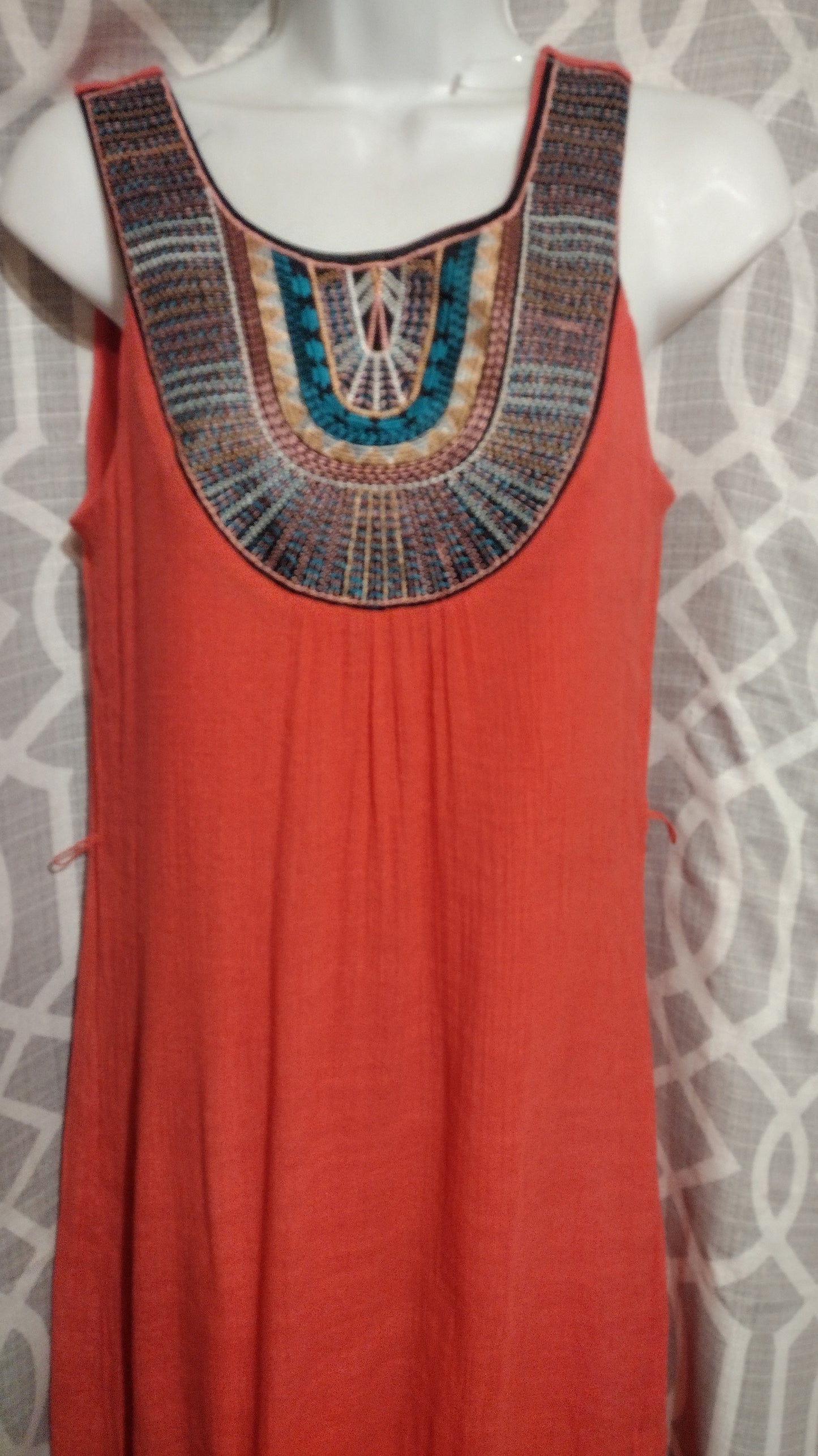 Women maxi orange dress size small