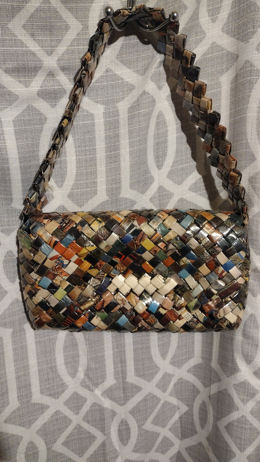 Women's colorful shoulder handbag