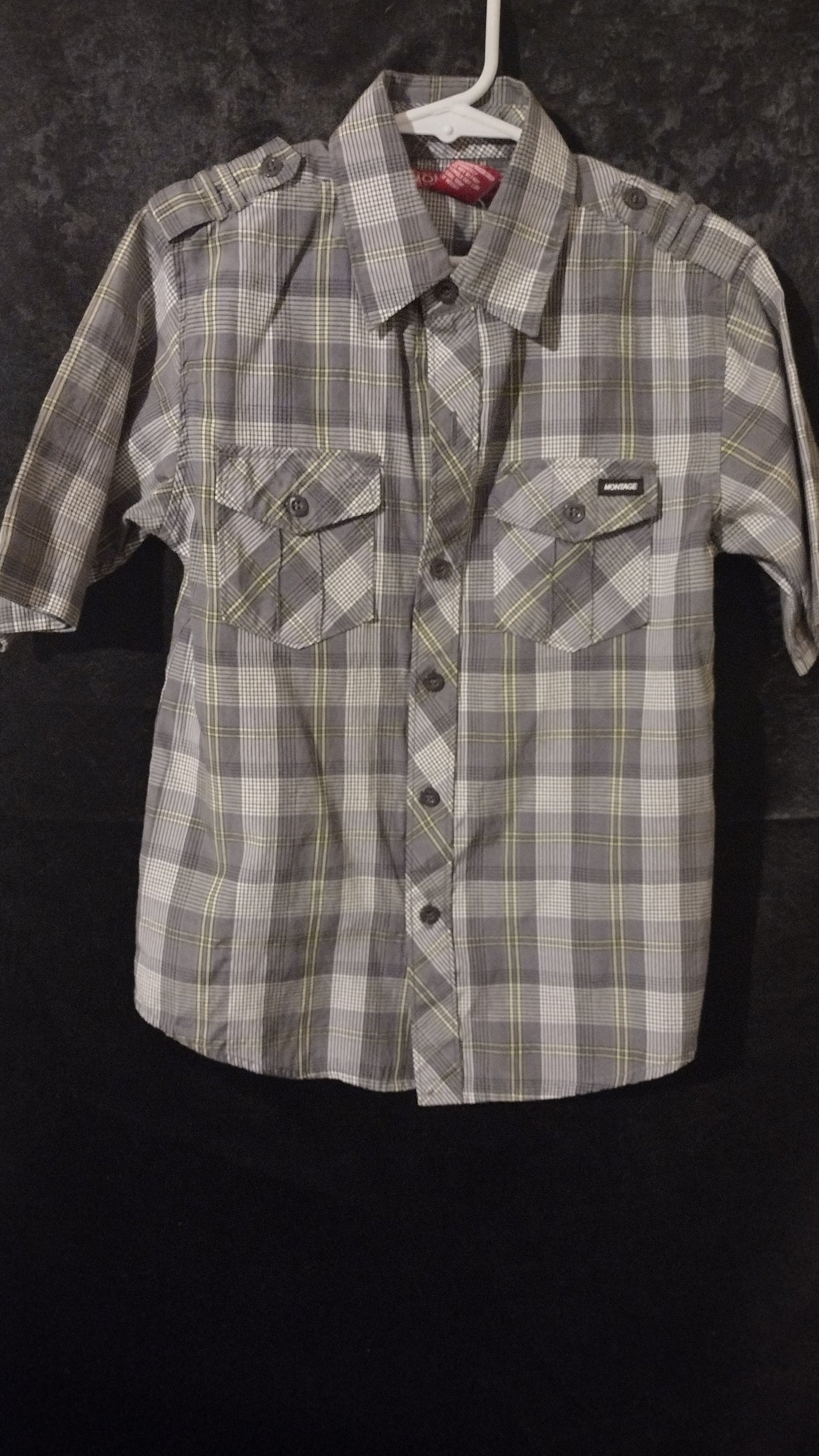 Boys button down gray shirt size 5