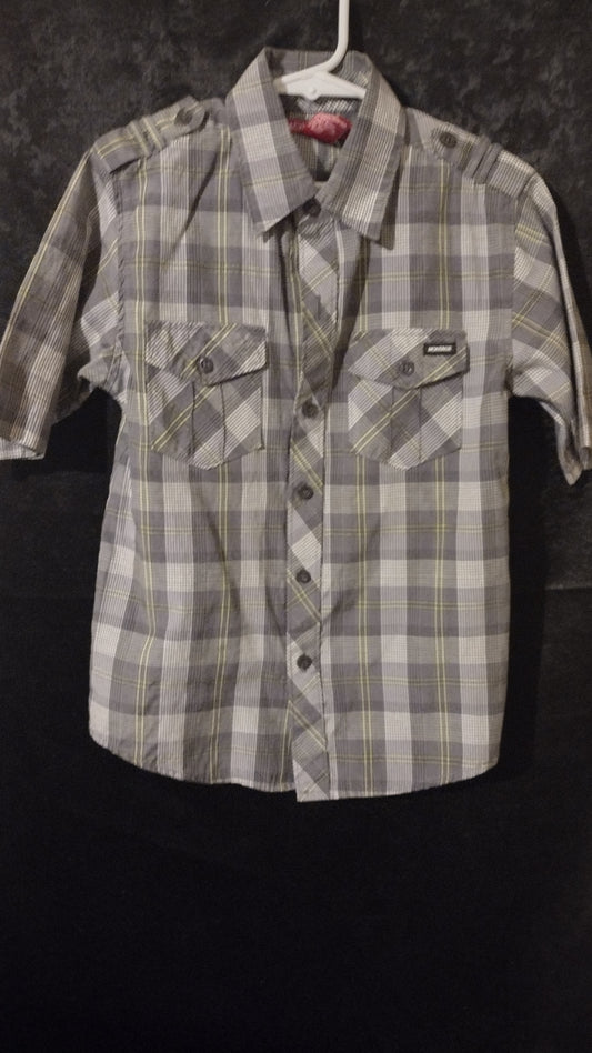 Boys button down gray shirt size 5