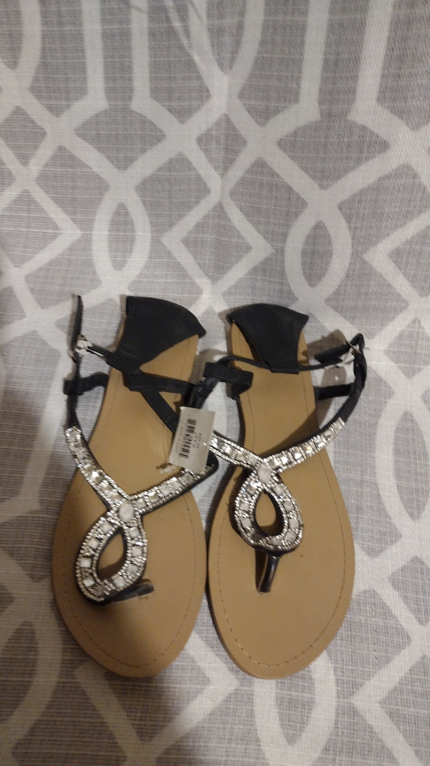 Women's rhinestone sandals size 7