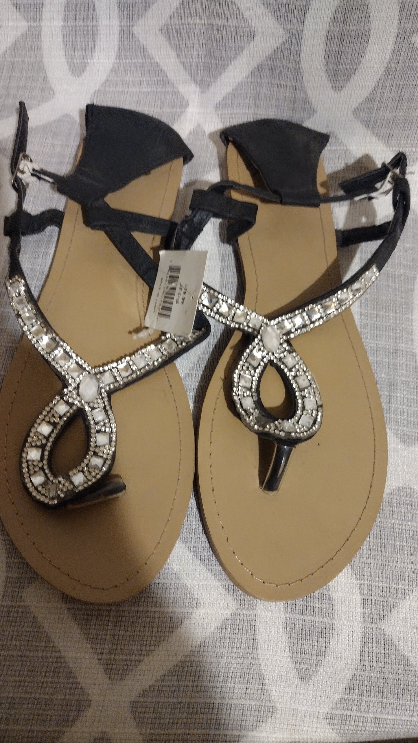 Women's rhinestone sandals size 7