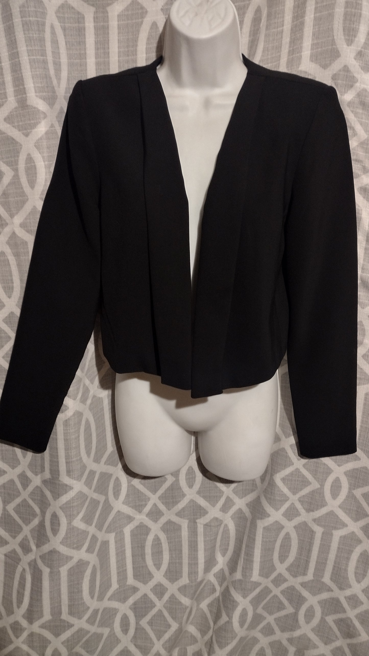 Women's black and cream crop Jacket small