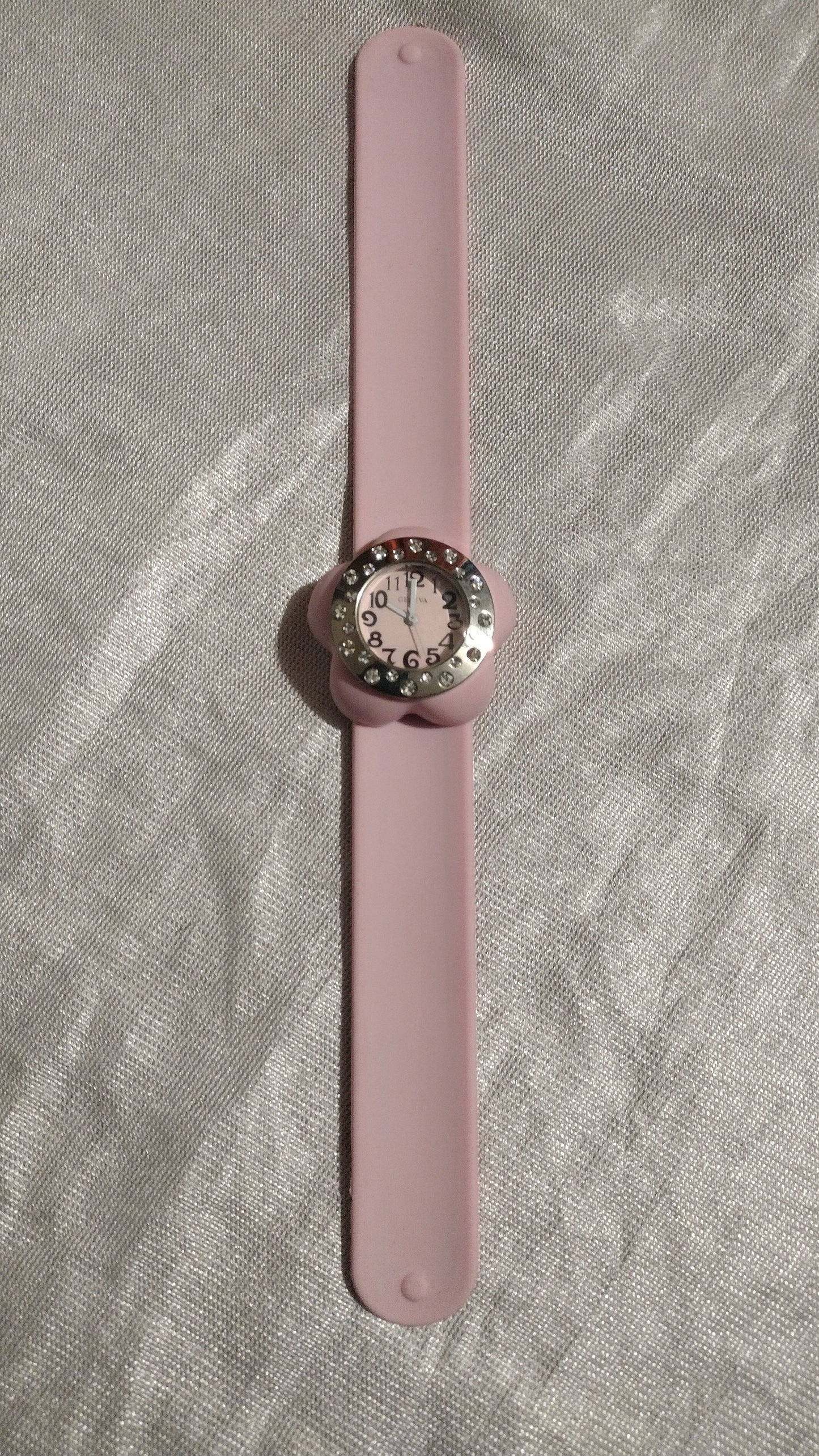 Women's pink/silver Slap Watch