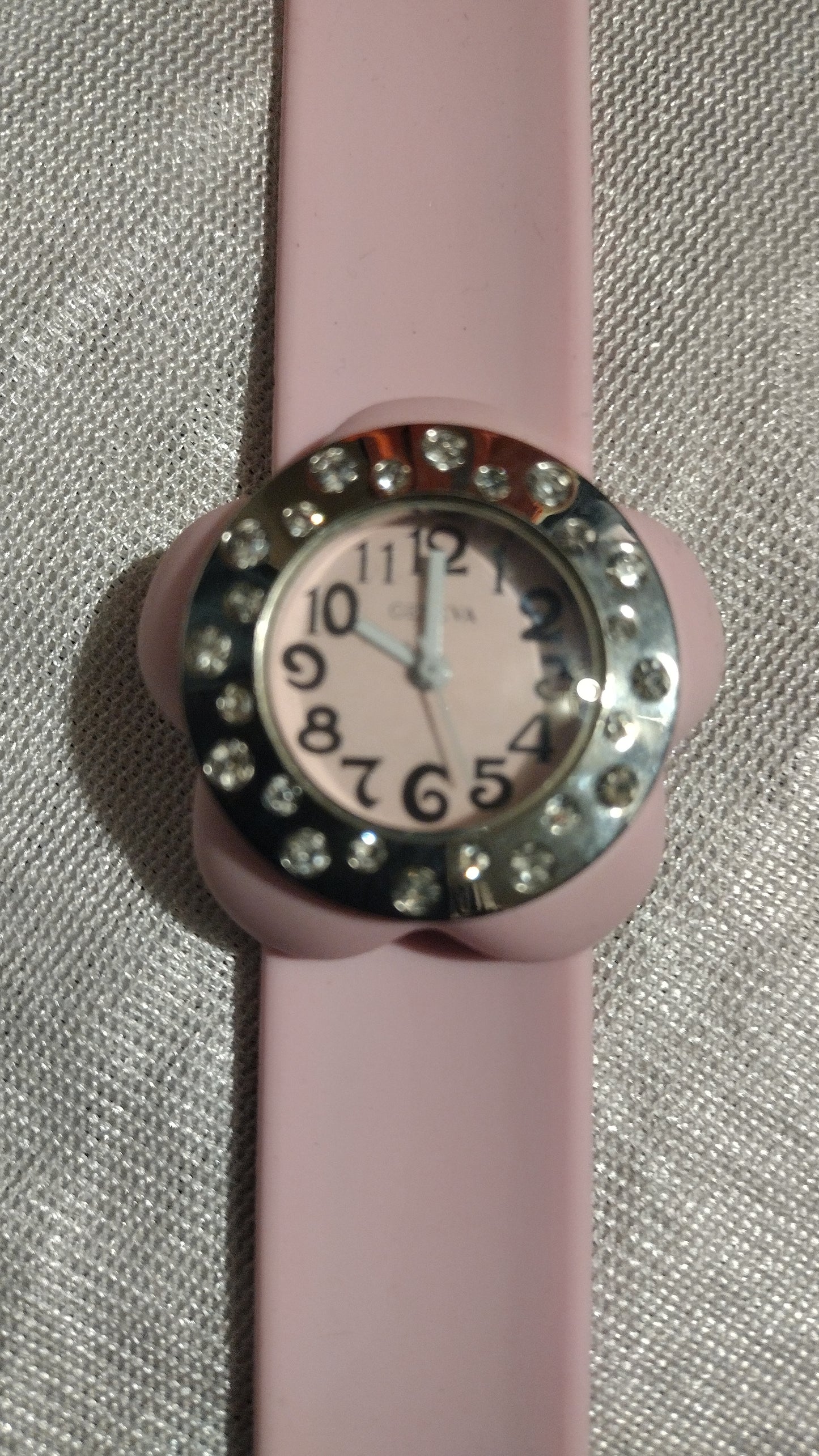 Women's pink/silver Slap Watch