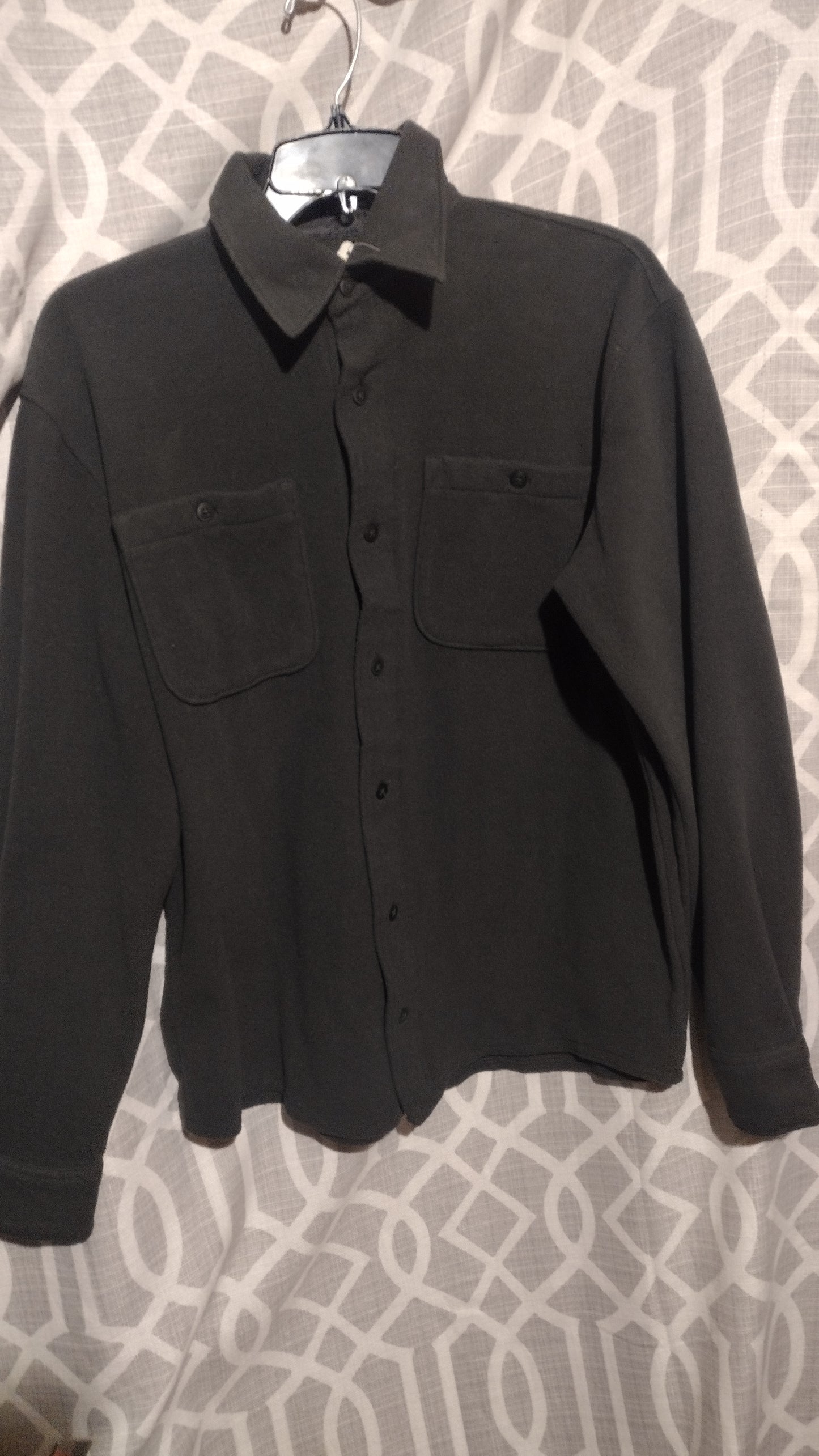 Men gray shirt jacket size small