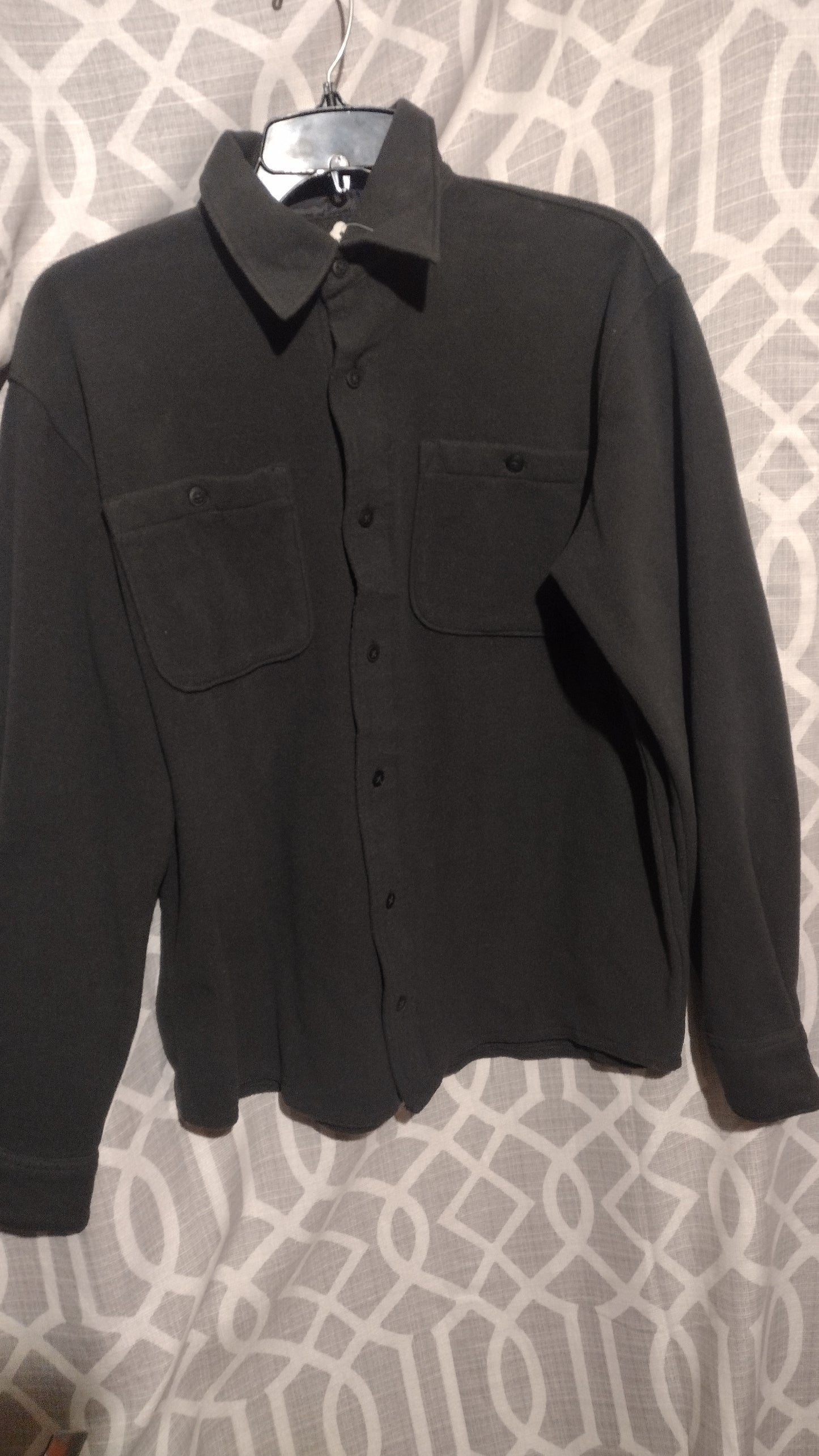 Men gray shirt jacket size small