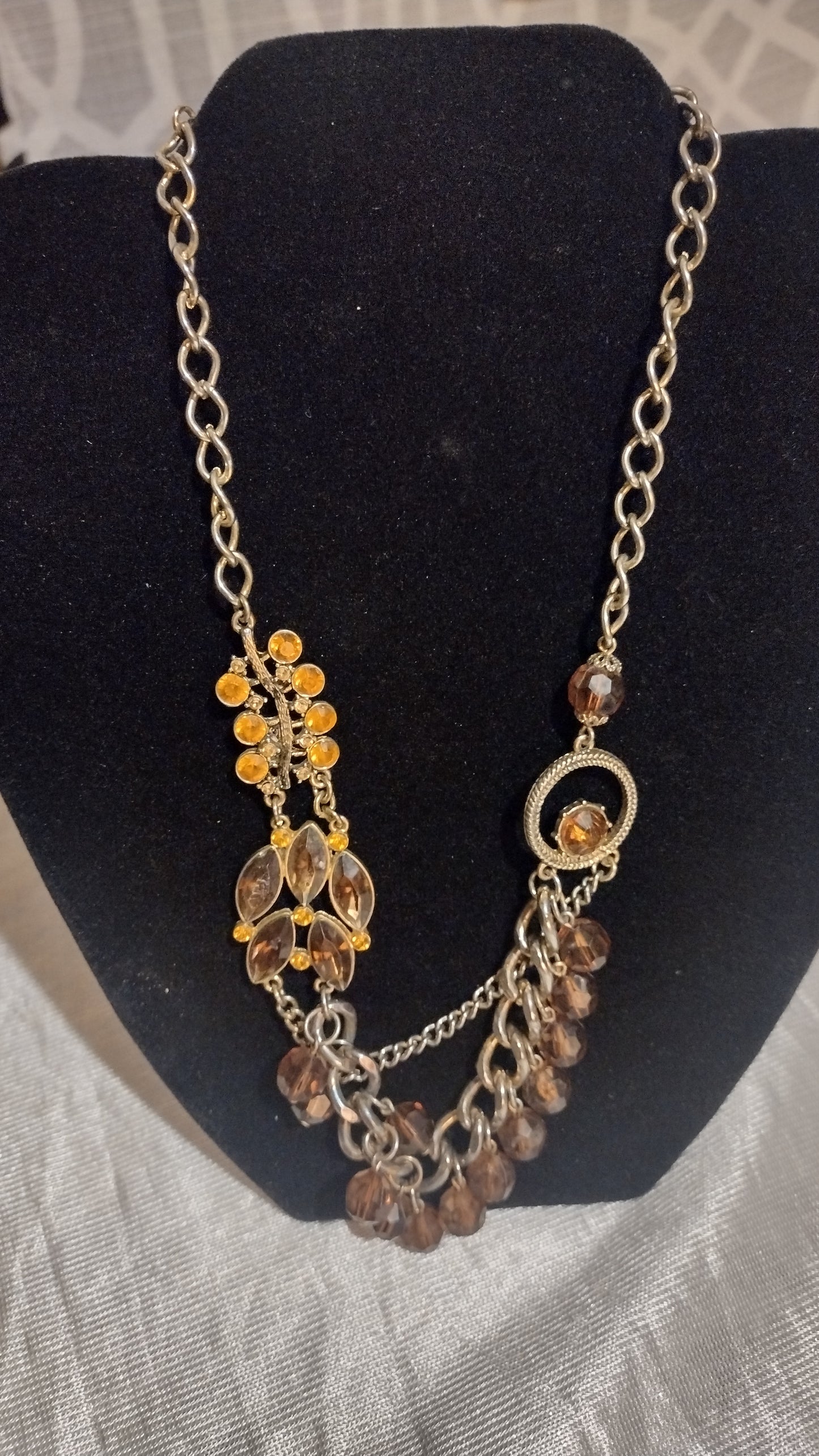 Women's brown chain necklace