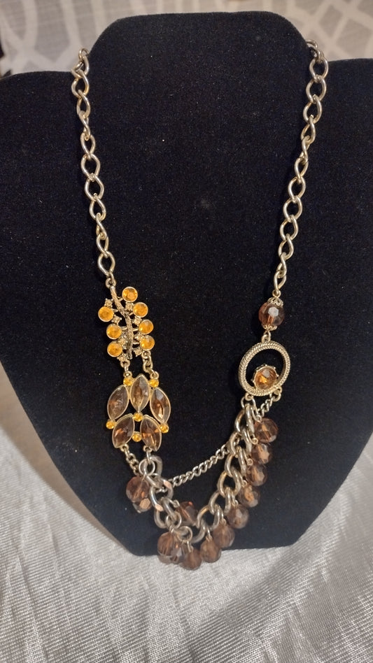 Women's brown chain necklace