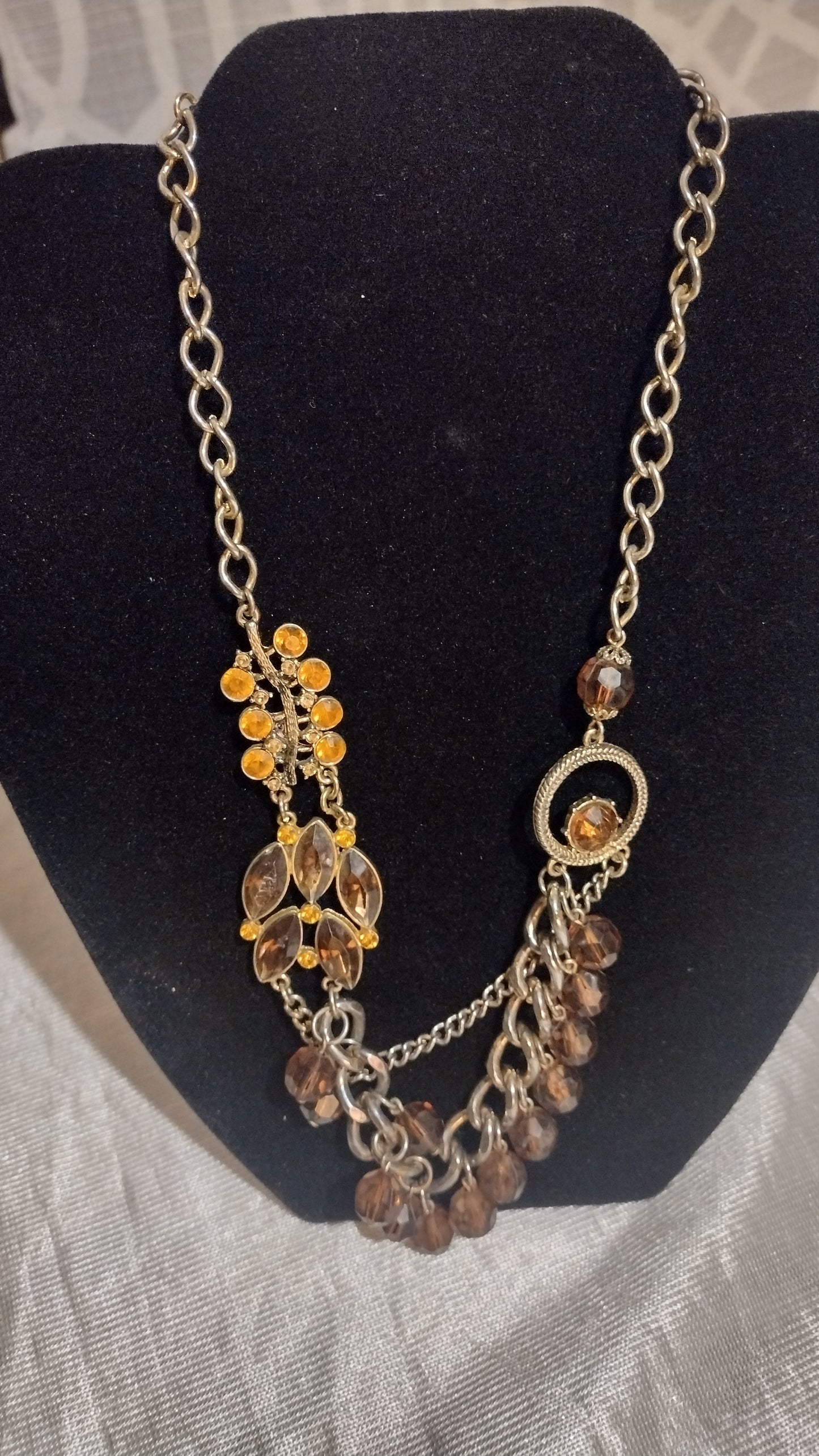 Women's brown chain necklace