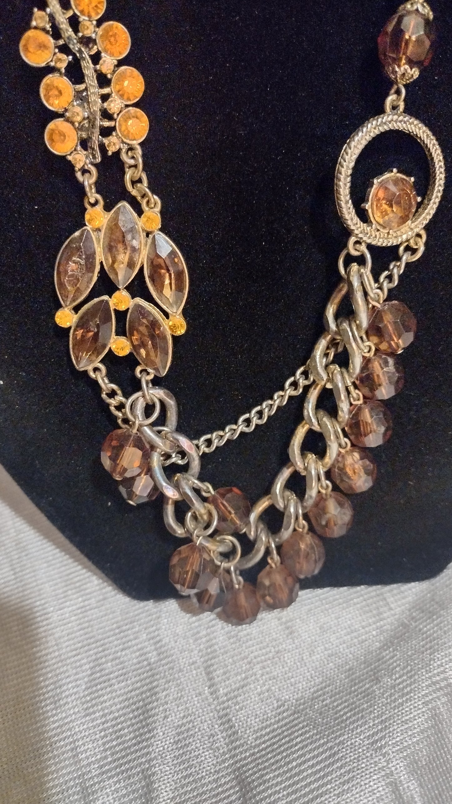 Women's brown chain necklace