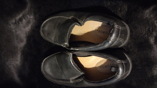 Boys black dress shoes size 1