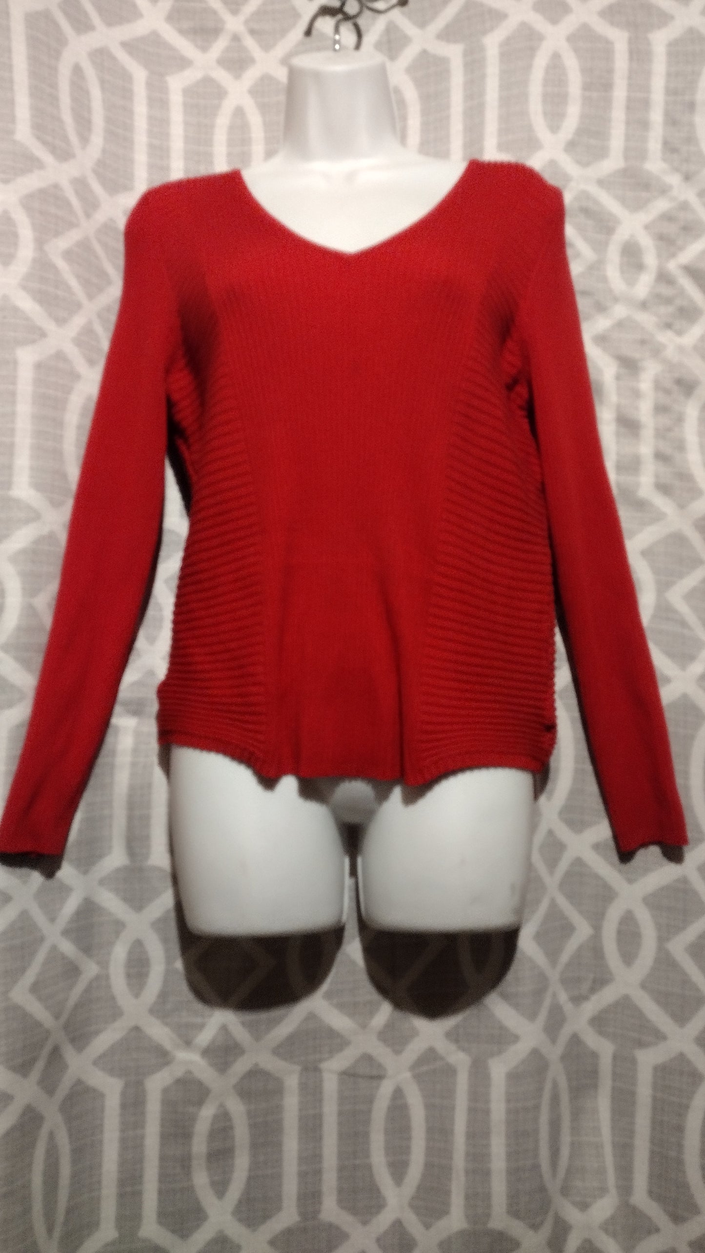 Women red sweater size large