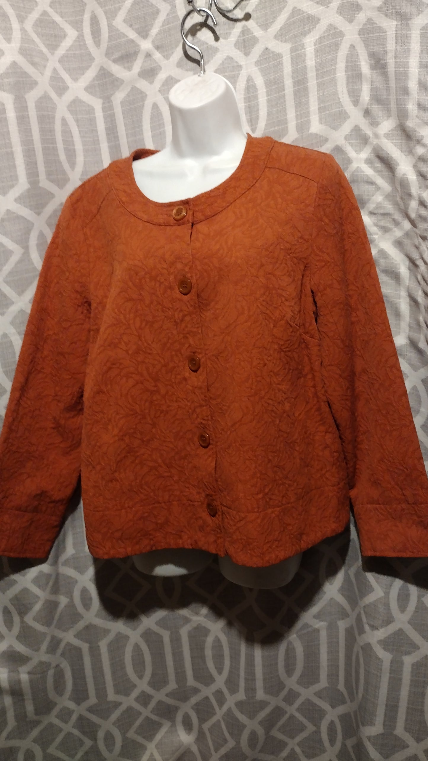 Women brown jacket blouse XL