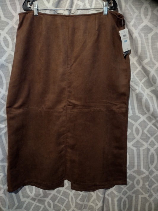 Women plus size brown skirt 16W