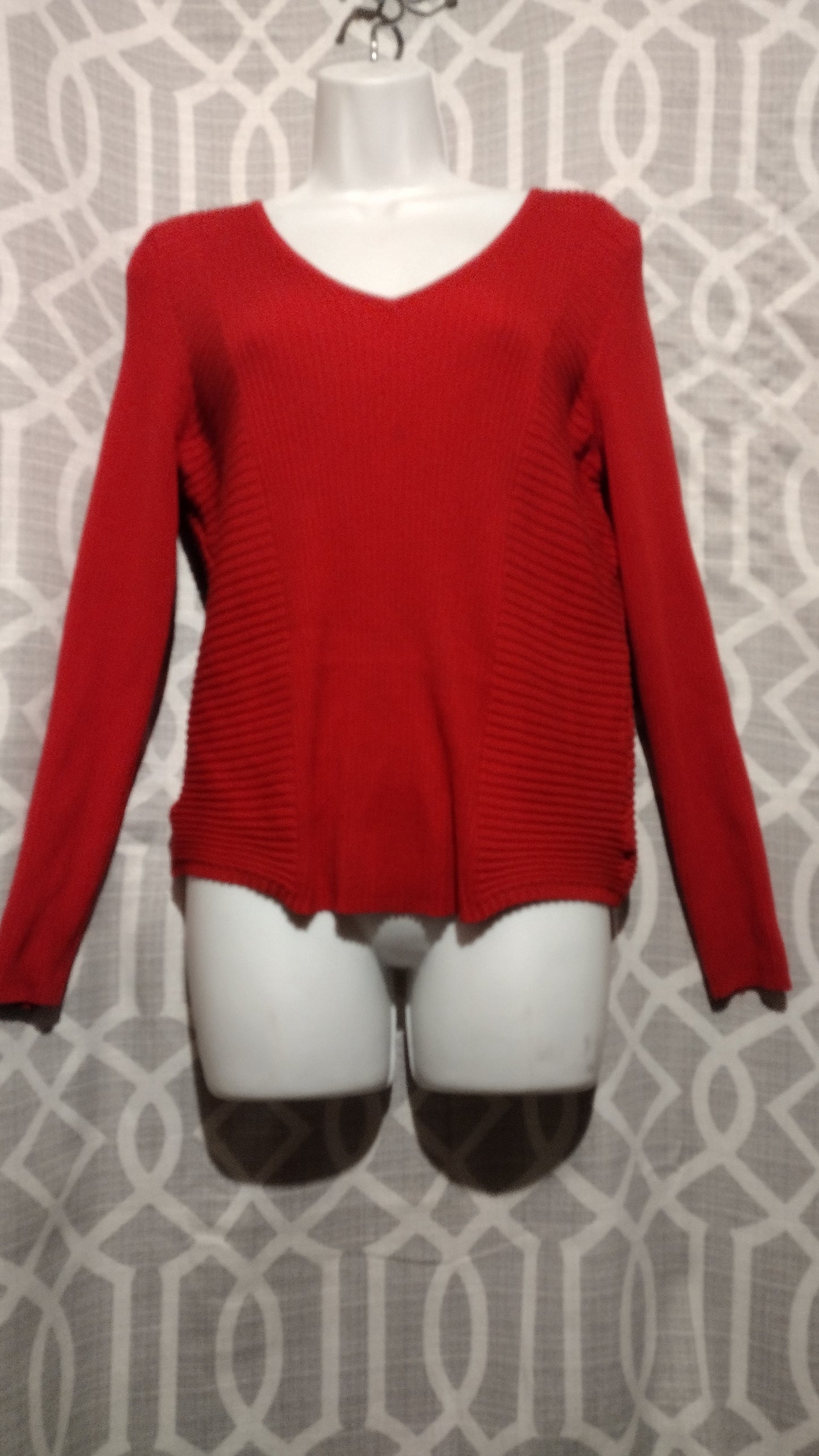 Women red sweater size large