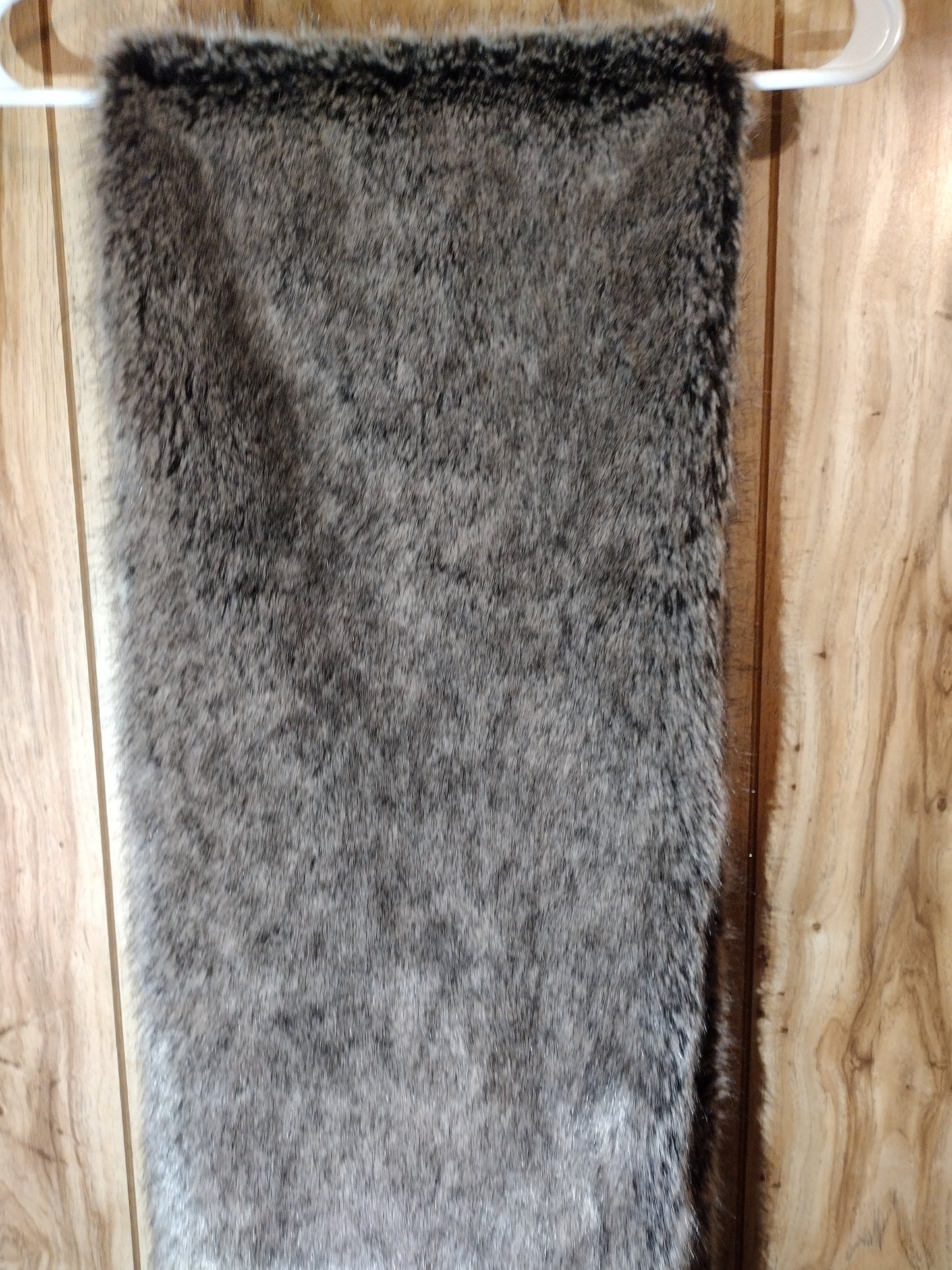 Women gray fur shawl