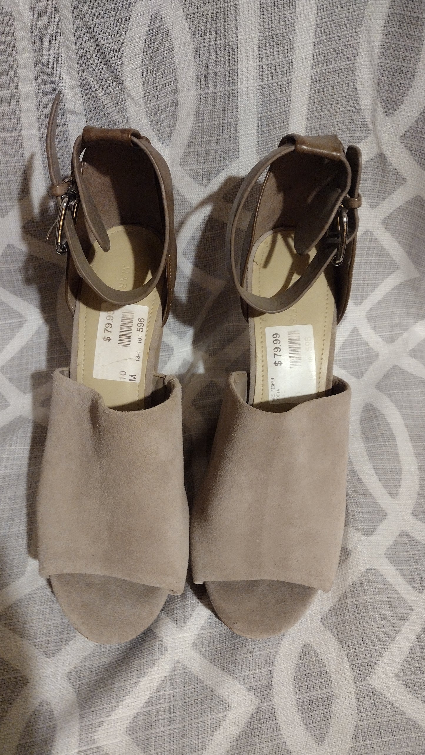 Women's open toe wedge heel shoes size 10