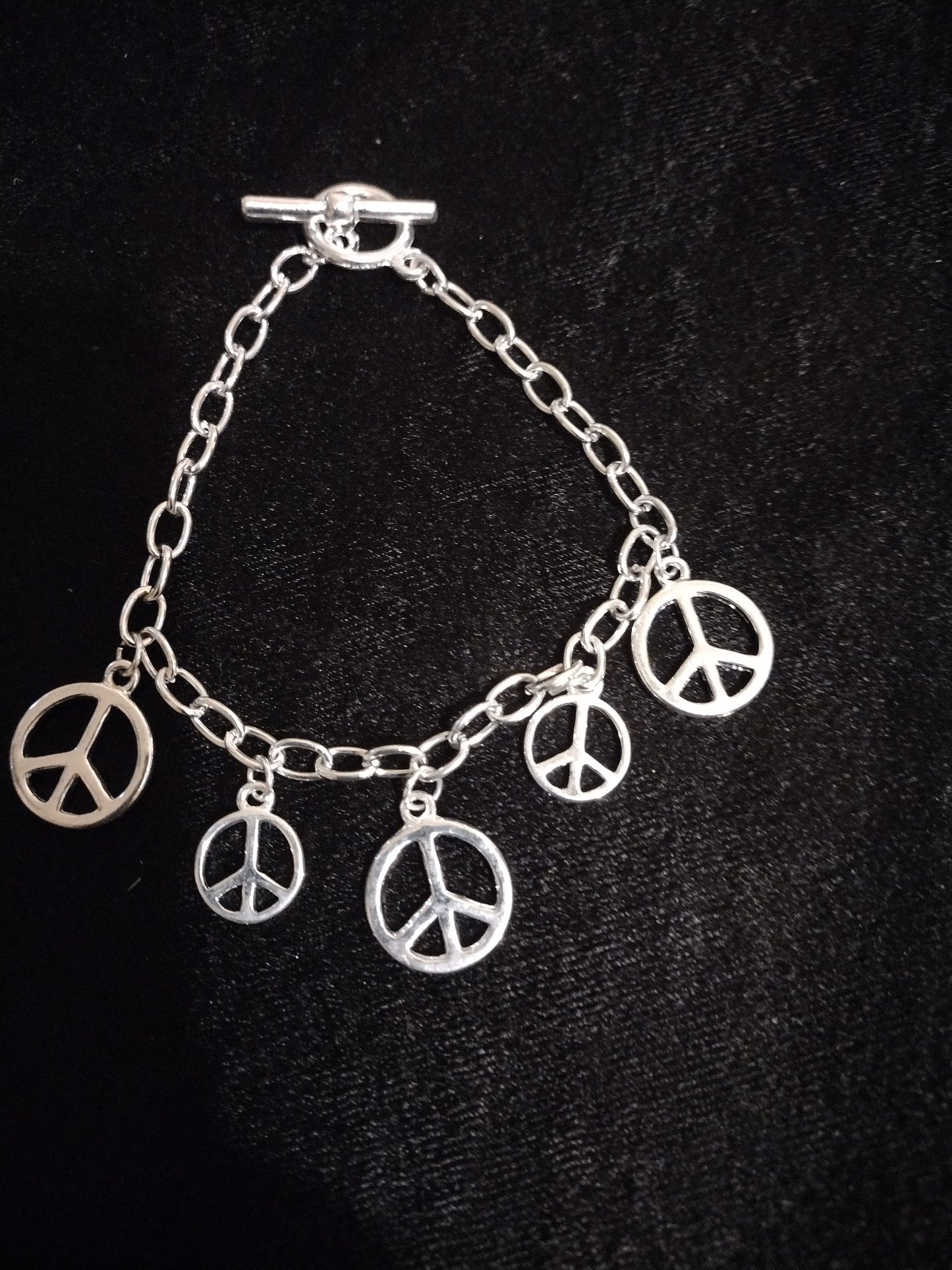 Peace charm bracelet