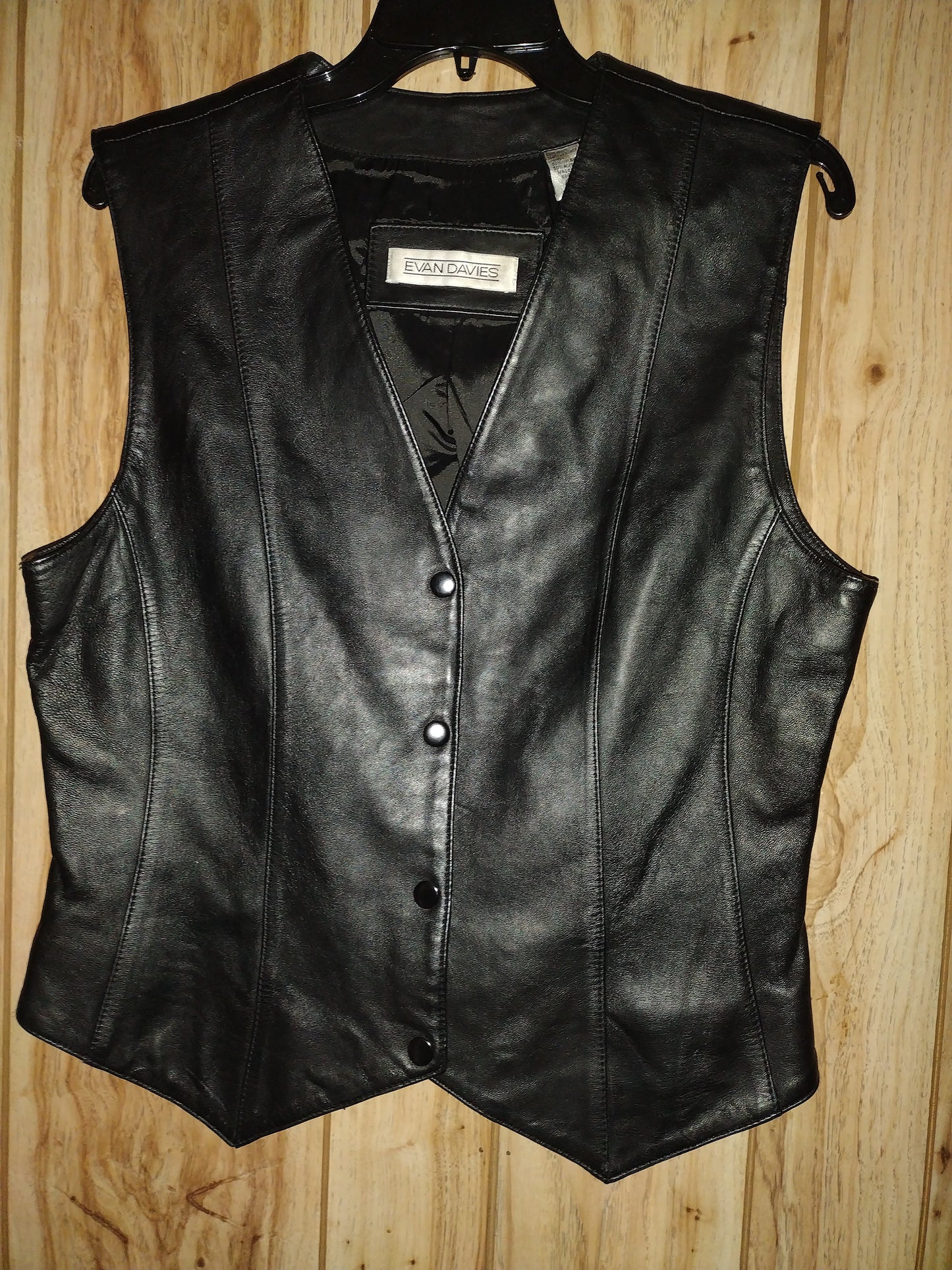 Women leather vest size 10