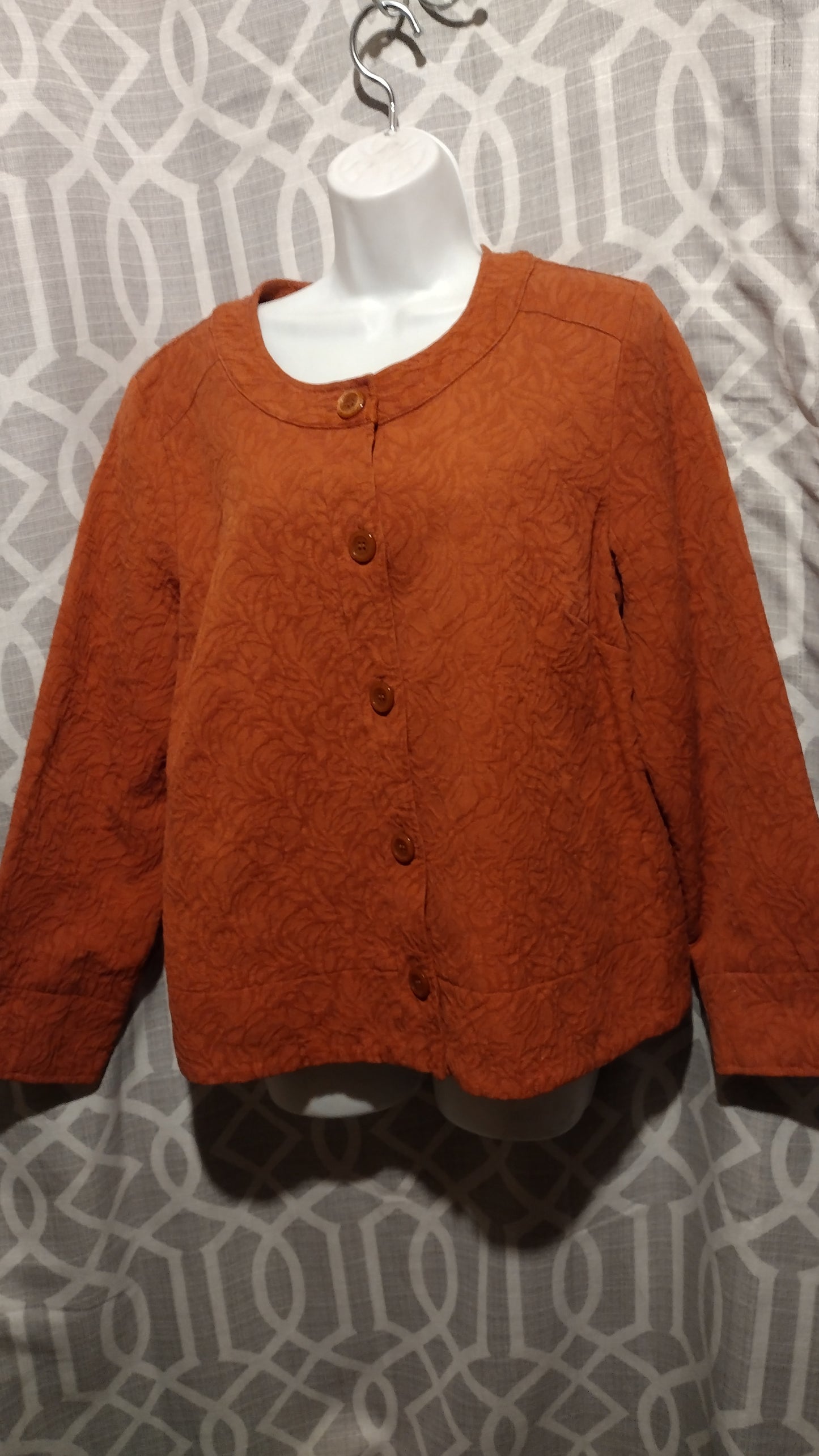 Women brown jacket blouse XL