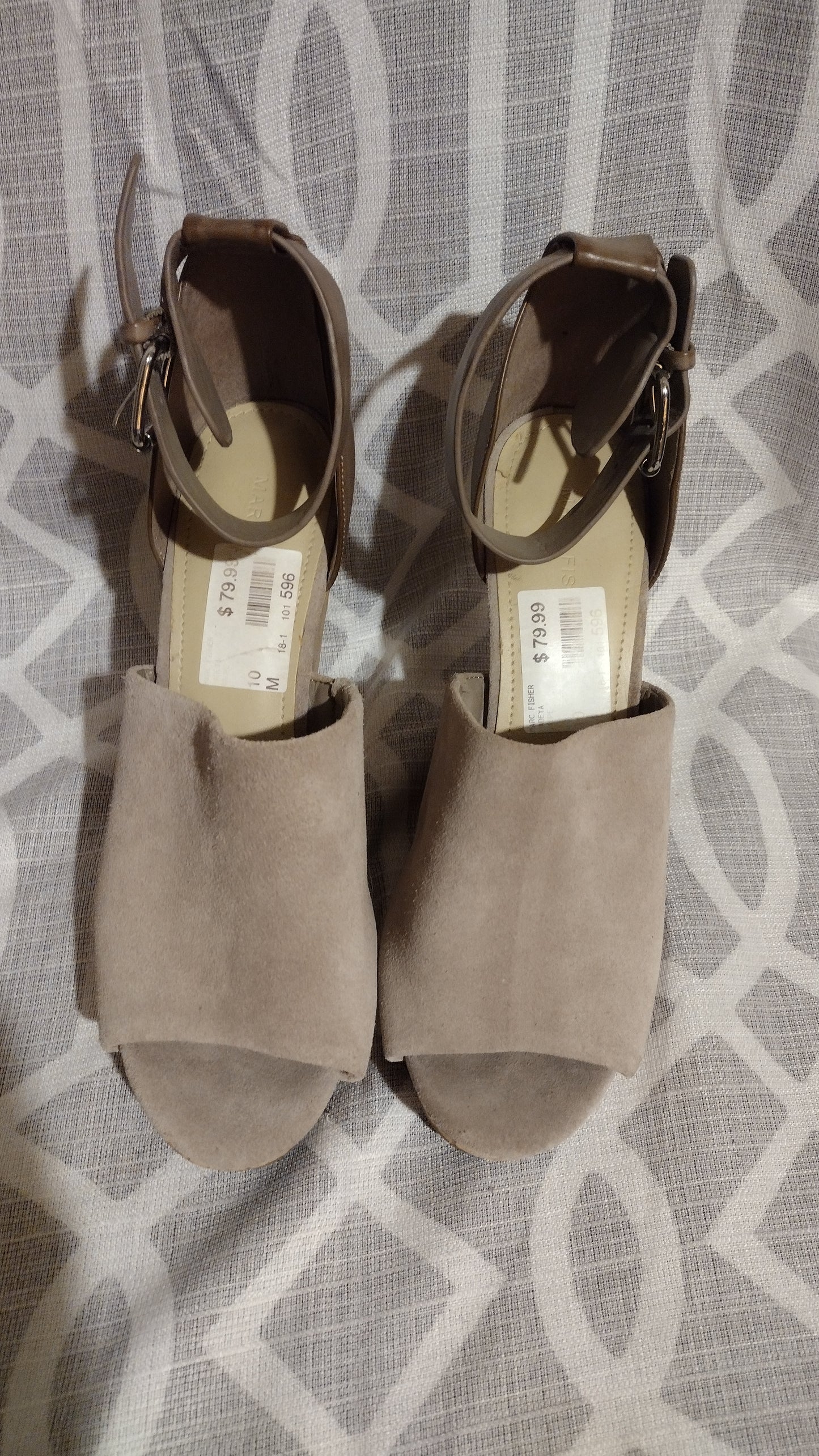 Women's open toe wedge heel shoes size 10